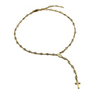 Gold Sirena Rosary Necklace