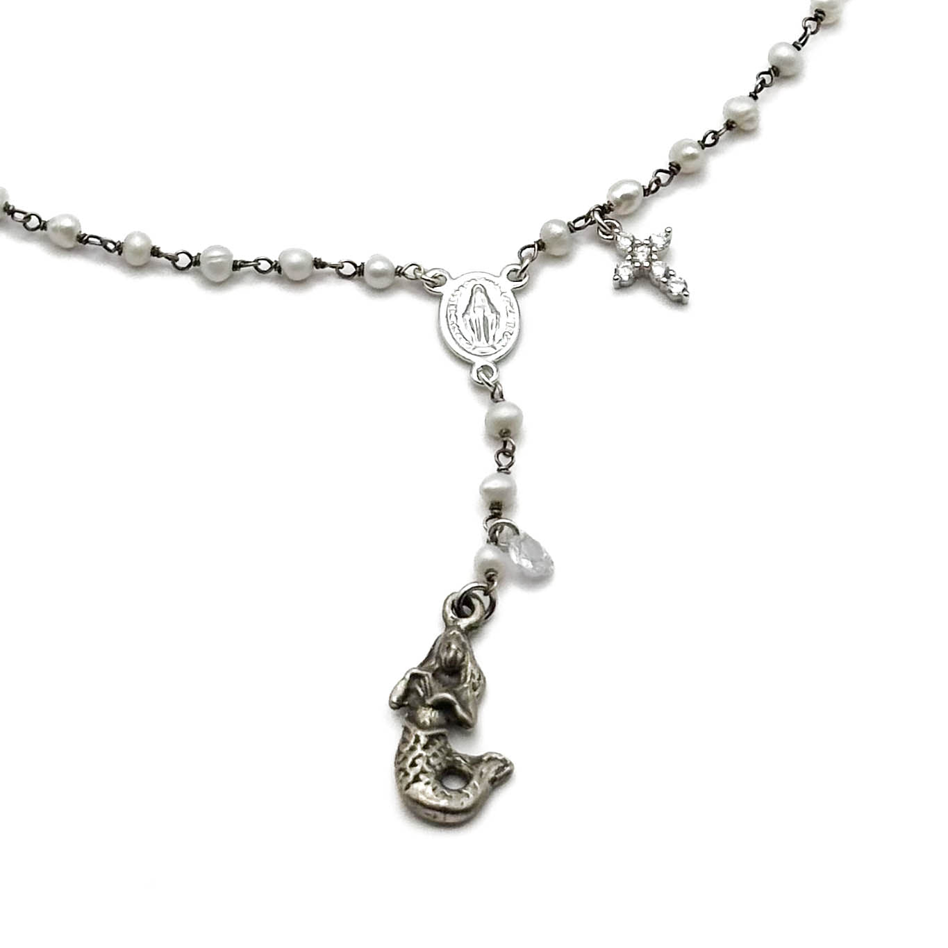 Silver Sirena Rosary