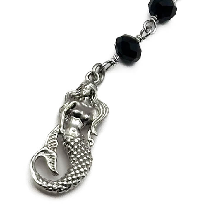 The Onyx Siren Rosary Necklace